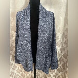 Roots Women's Heathered Blue Cardigan